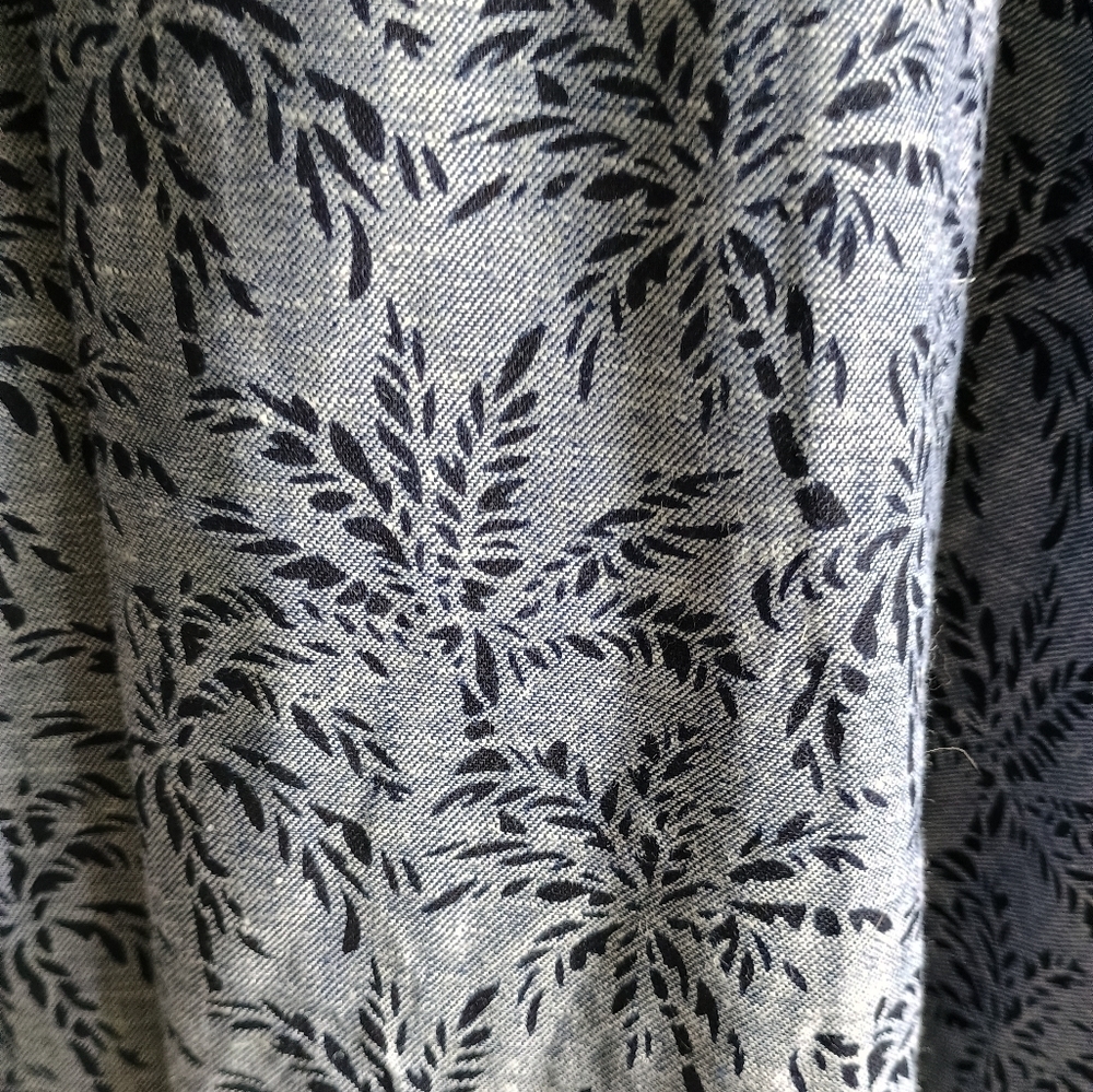 J.Crew Women's Palm Jacquard Drop Waist Dress Size 10 Linen Academia - Picture 14 of 16